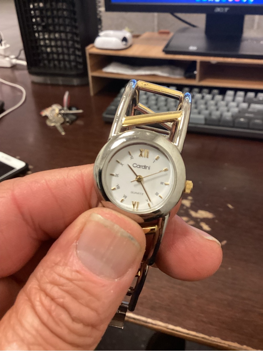 Two-Tone Women's Bracelet Watch - White Dial